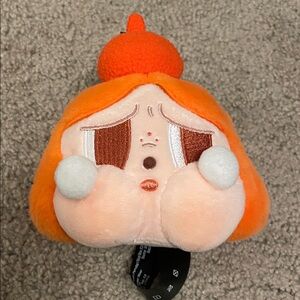 Popmart Cry Baby Plush Orange Character Keychain